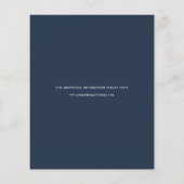 Budget botanische olievlek Navy Blue Save the Date (Achterkant)
