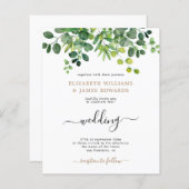 BUDGET Botanische Tuin Lente Huwelijksuitnodiging (Voorkant / Achterkant)