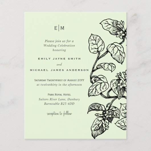 BUDGET Botanische tuinboer wordt uitgenodigd (Voorkant)