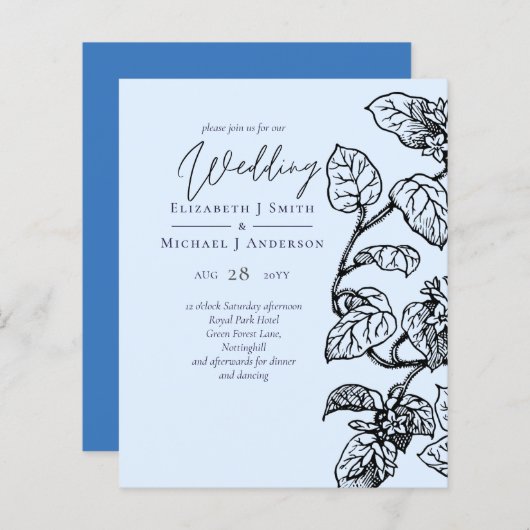 BUDGET Botanische tuinboer wordt uitgenodigd (Voorkant / Achterkant)