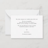 BUDGET Botanische tuinbruiloft Dank je briefje aut Notitiekaartje (Achterkant)