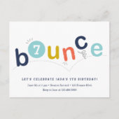 Budget Bounce Birthday Party Uitnodiging Briefkaart (Voorkant)