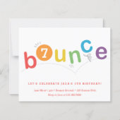 Budget Bounce Kinder Age Birthday Party Uitnodigin (Voorkant)