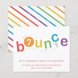 Budget Bounce Kinder Age Birthday Party Uitnodigin