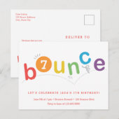 Budget Bounce Kinder Age Birthday Party Uitnodiging Briefkaart (Voorkant / Achterkant)