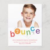 Budget Bounce Kinderverjaardagsfeest Uitnodigingen (Voorkant)