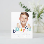 Budget Bounce Kinderverjaardagsfeest Uitnodigingen (Staand voorkant)