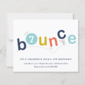 Budget Bounce Verjaardagsfeest Uitnodiging (Voorkant)