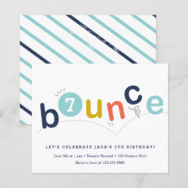 Budget Bounce Verjaardagsfeest Uitnodiging