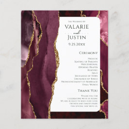 Budget Bourgogne Agate Gold Glitter Weddenprogramm