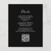 Budget Bourgogne Bloemen Zwart QR Code (Achterkant)