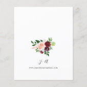 Budget Bourgogne & Blush Pink 4 Floral Gold Weddin (Achterkant)