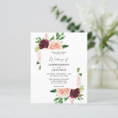 Budget Bourgogne & Blush Pink 4 Floral Wedding (Staand voorkant)