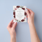 Budget Bourgogne & Blush Pink 6 Floral Flyer (Hand)
