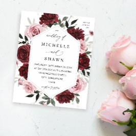 Budget Bourgogne & Blush Pink 6 Floral Flyer