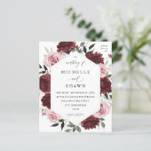 Budget Bourgogne & Blush Pink 6 Floral Wedding (Staand voorkant)