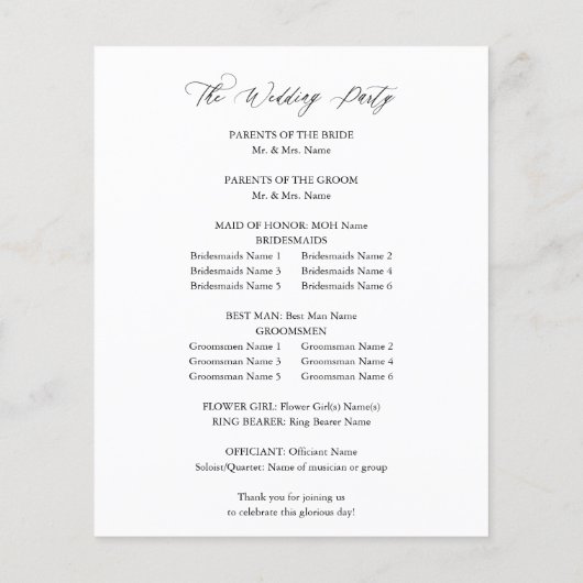 Budget Bourgogne & Blush Pink 8B Wedding Ceremony (Achterkant)