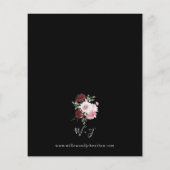 Budget Bourgogne & Blush roze 6Ele Floral Weddensc Flyer (Achterkant)