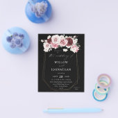 Budget Bourgogne & Blush roze 6Ele Floral Weddensc Flyer (Enkel)