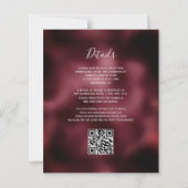Budget Bourgogne Folie Zilver Bloemen QR Code Huwe (Achterkant)