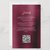Budget Bourgogne Geborsteld Metaal QR Code Huwelij (Achterkant)