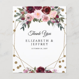 Budget Bourgogne Glitter Geometric Dank u