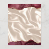 Budget Bourgogne Gold Agaat Zijde Trouwmenu (Achterkant)