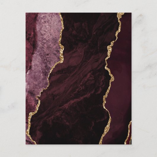 Budget Bourgogne Gold Agate Dark Weduwmenu (Achterkant)