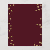 Budget Bourgogne Gold Confetti Weddenschap (Achterkant)