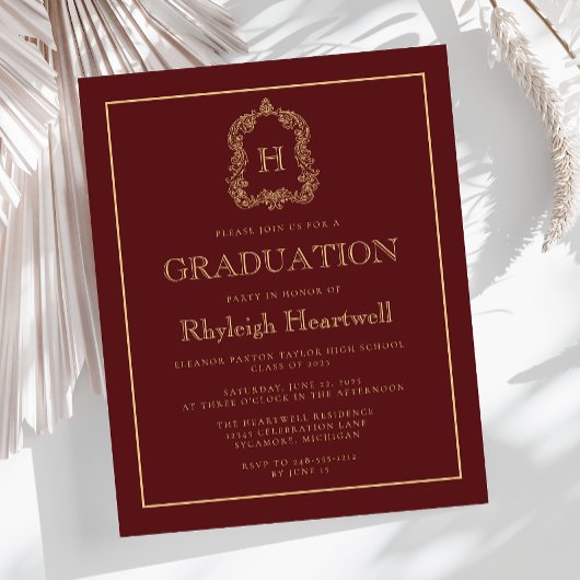 Budget Bourgogne Gold Crest Graduation Party