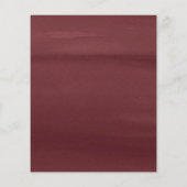 Budget Bourgogne Gold en Blush Pink Floral Wedding (Achterkant)