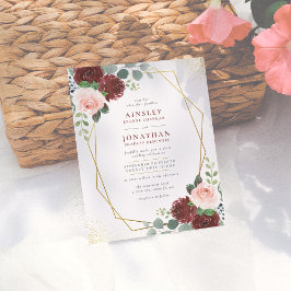 Budget Bourgogne Gold en Blush Pink Floral Wedding