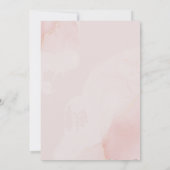 Budget Bourgogne Gold en Blush Pink Floral Wedding Save The Date (Achterkant)