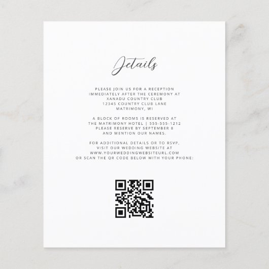 Budget Bourgogne Gouden Agaat QR Code Huwelijk (Achterkant)