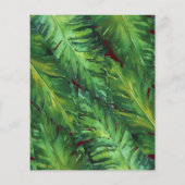 Budget Bourgogne & Green Tropical Leaves Wedding (Achterkant)