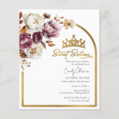 Budget Bourgogne Herfst Sweet 16 Fotouitnodigingen (Voorkant)