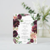 Budget Bourgogne & Light Blush Pink Floral Wedding (Staand voorkant)