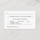 Budget Bourgogne & Light Pink Floral 2SM Meal RSVP Informatiekaartje (Achterkant)