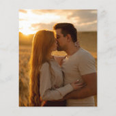 Budget Bourgogne Lights Foto Bruiloft uitnodiging (Achterkant)