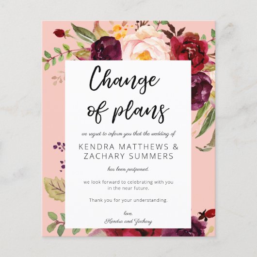 Budget Bourgogne Marasala PNK - wijziging van plan Flyer (Voorkant)