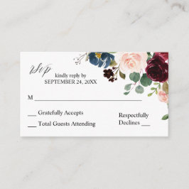 Budget Bourgogne, marine & roze 2SM Geen maaltijdS Informatiekaartje