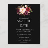 Budget Bourgogne Marsa Floral Save the Date - Zwar (Voorkant)