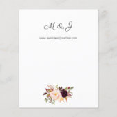 Budget Bourgogne Marsala & Roze Floral Wedding (Achterkant)