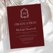 Budget Bourgogne Monogram Crest Graduation Party
