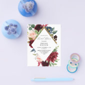 Budget Bourgogne, Navy & Blush Pink Vrijgezellenfe Flyer (Enkel)