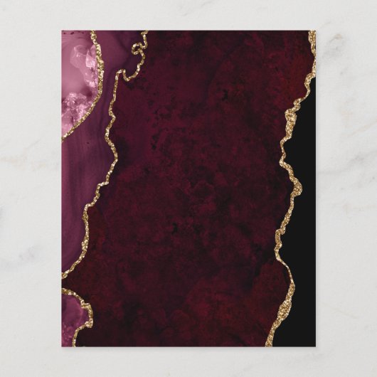 Budget Bourgogne Red Agate Script Save the Date (Achterkant)