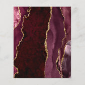 Budget Bourgogne Red Gold Agaat Wedding Menu (Achterkant)