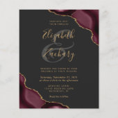 Budget Bourgogne Rode Agaat Hoeken Dark Wedding (Voorkant)