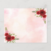 Budget Bourgogne Rood Goud Bloemen Prinses QR RSVP (Achterkant)