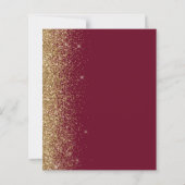 Budget Bourgogne Rood Goud Save the Date Kaart (Achterkant)